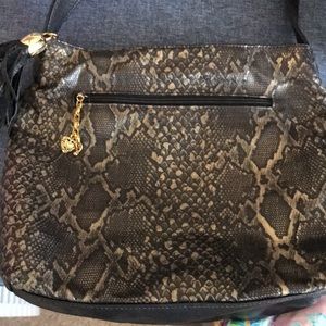 Mina Genuine Leather Shoulder Bag  Animal Print